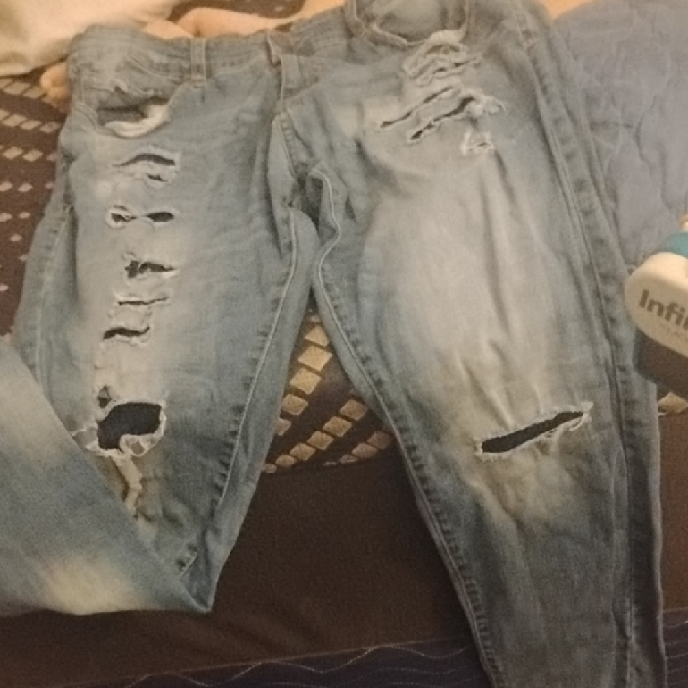 Jordan Craig Blue Relaxed Fit Distressed Jeans